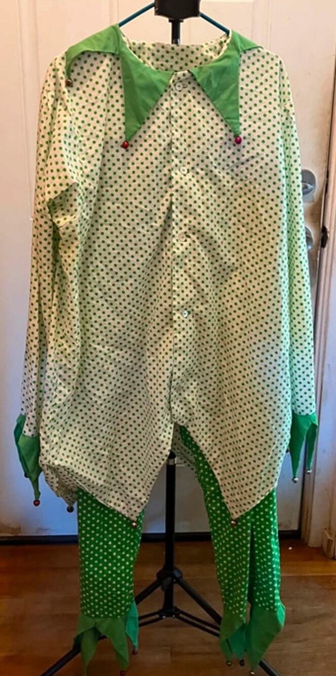 C1960s vintage clown or jester costume